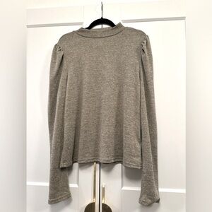 Dolan Left Coast Long Sleeve Metallic Top EUC Sand/Sable Anthropologie